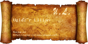 Uglár Lilian névjegykártya
